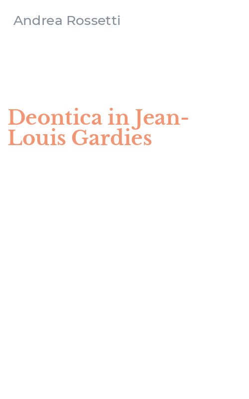 Deontica in Jean-Louis Gardies