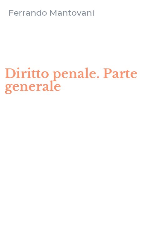 Diritto penale. Parte generale