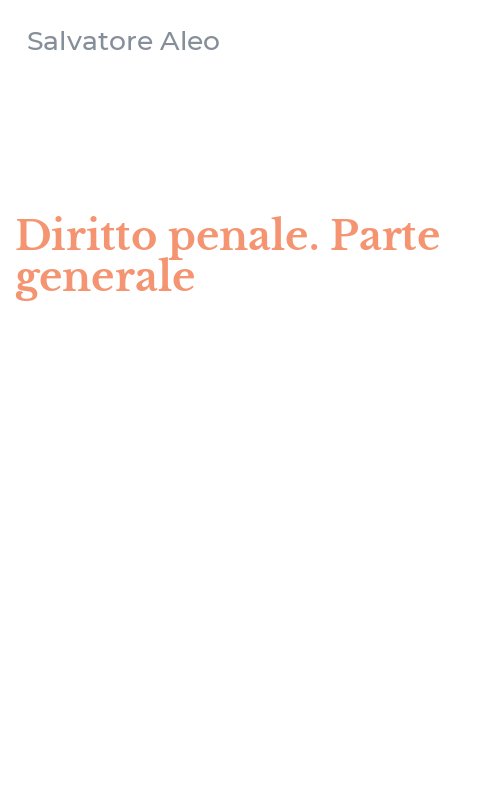 Diritto penale. Parte generale