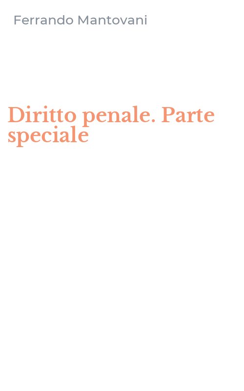 Diritto penale. Parte speciale
