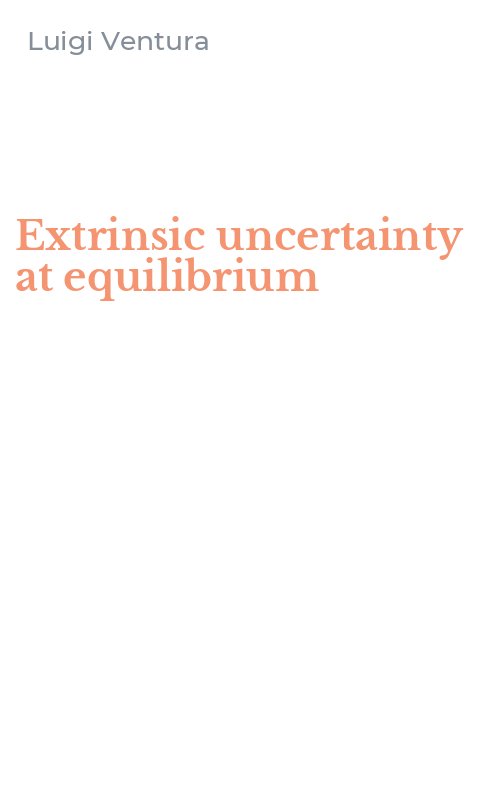 Extrinsic uncertainty at equilibrium