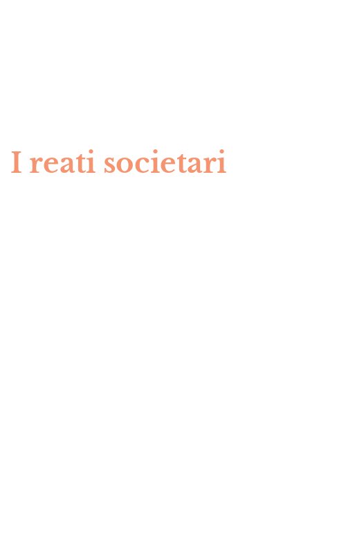 I reati societari