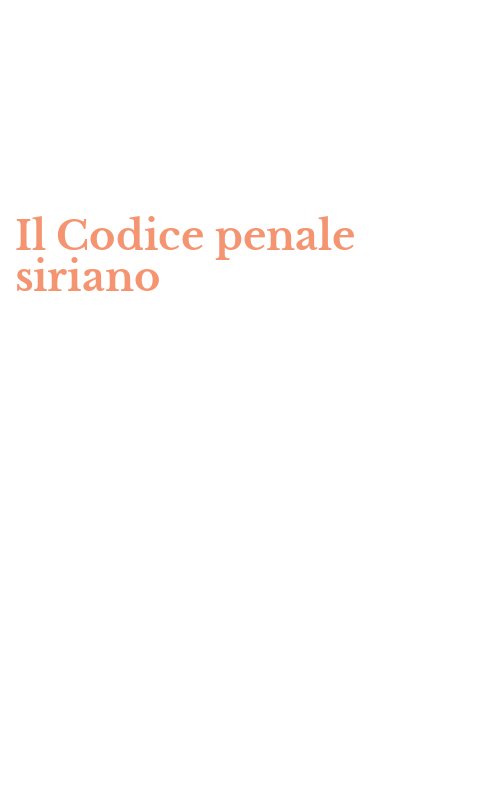 Il Codice penale siriano