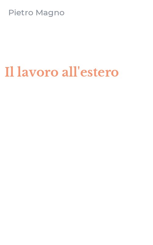 Il lavoro all'estero