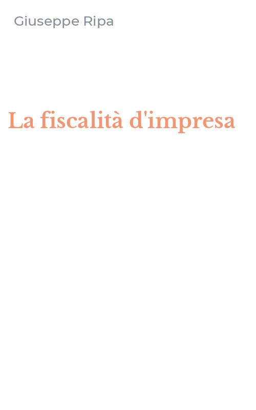 La fiscalità d'impresa
