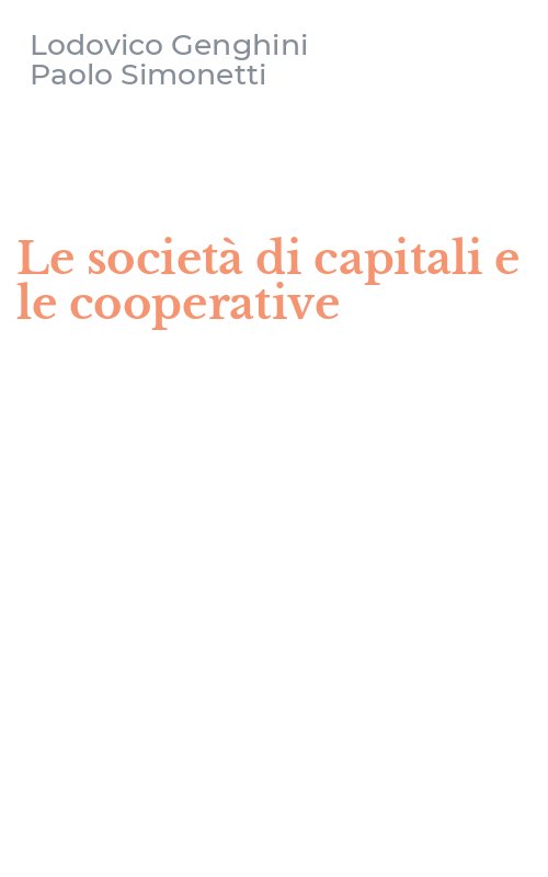 Le società di capitali e le cooperative