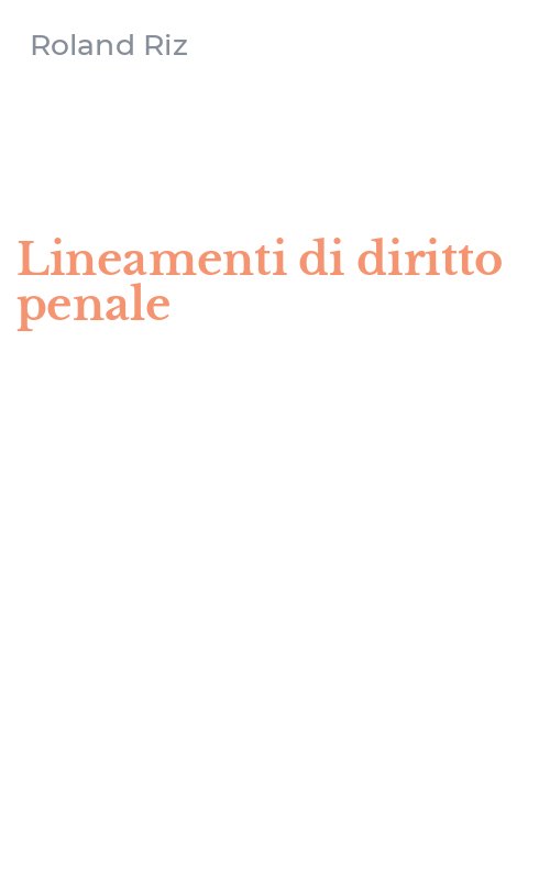 Lineamenti di diritto penale