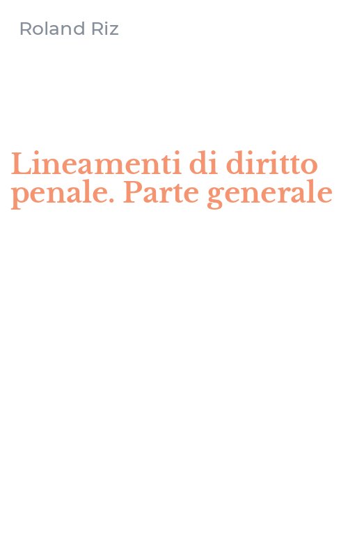 Lineamenti di diritto penale. Parte generale