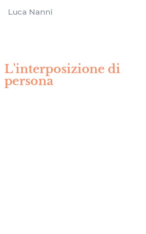 L'interposizione di persona