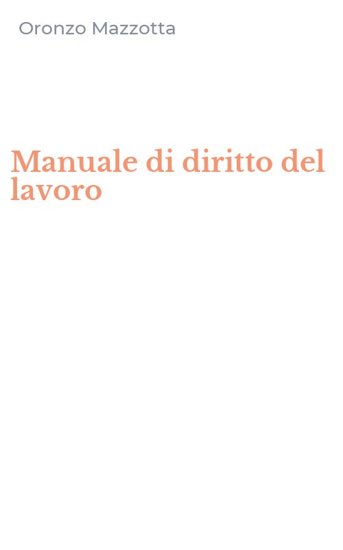 Manuale di diritto del lavoro