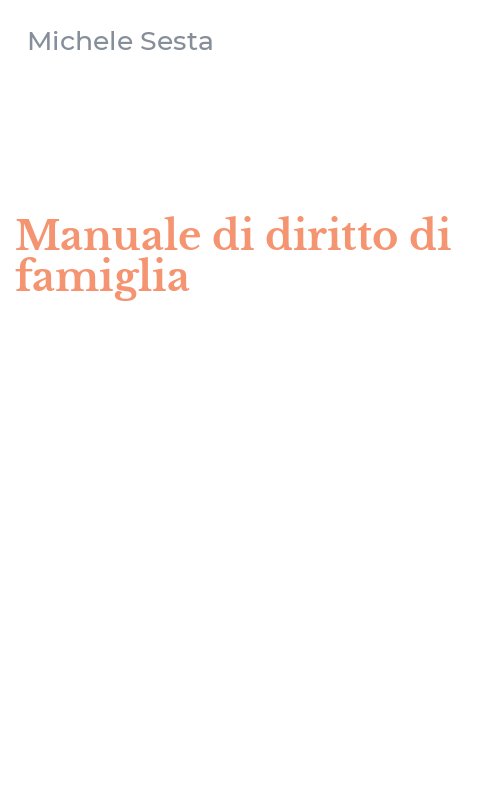 Manuale di diritto di famiglia