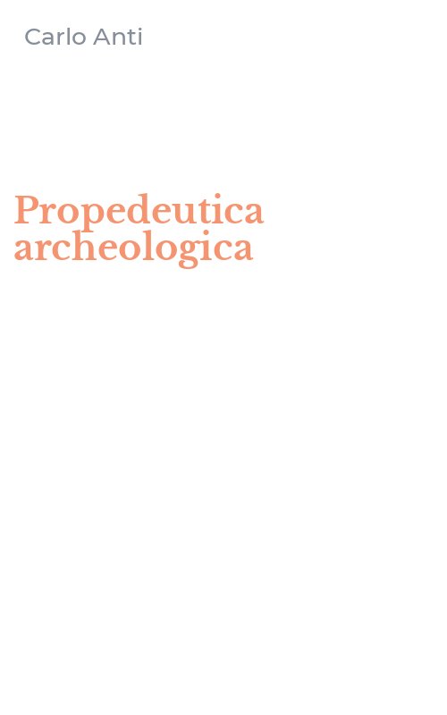 Propedeutica archeologica