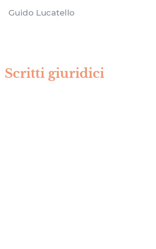Scritti giuridici