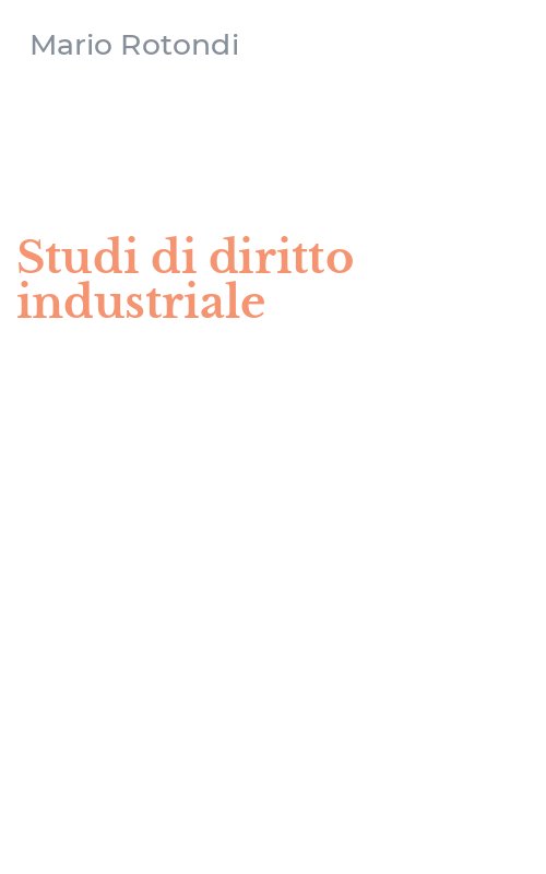 Studi di diritto industriale