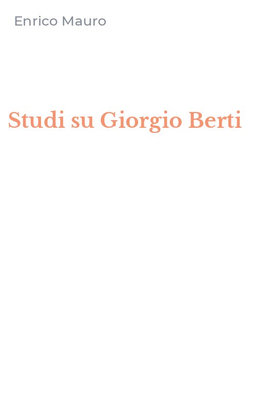 Studi su Giorgio Berti