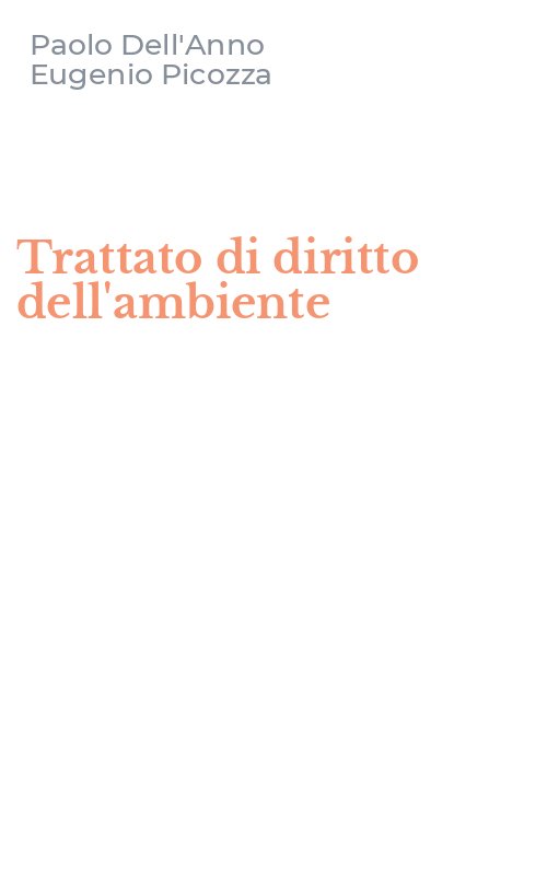 Trattato di diritto dell'ambiente