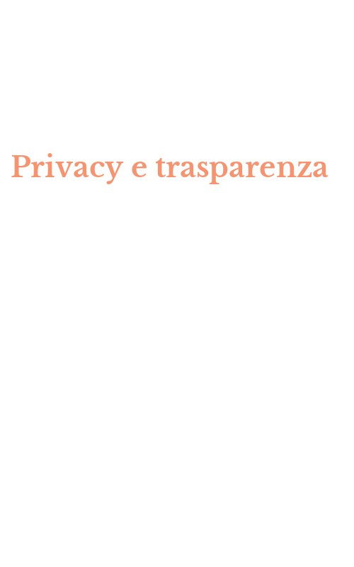 Privacy e trasparenza