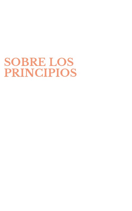 SOBRE LOS PRINCIPIOS