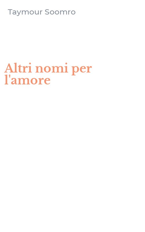 Altri nomi per l'amore