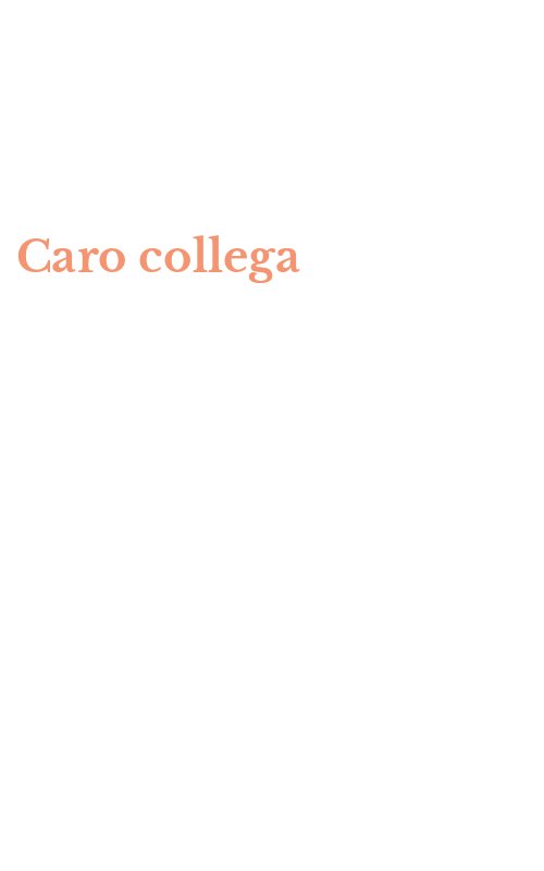 Caro collega