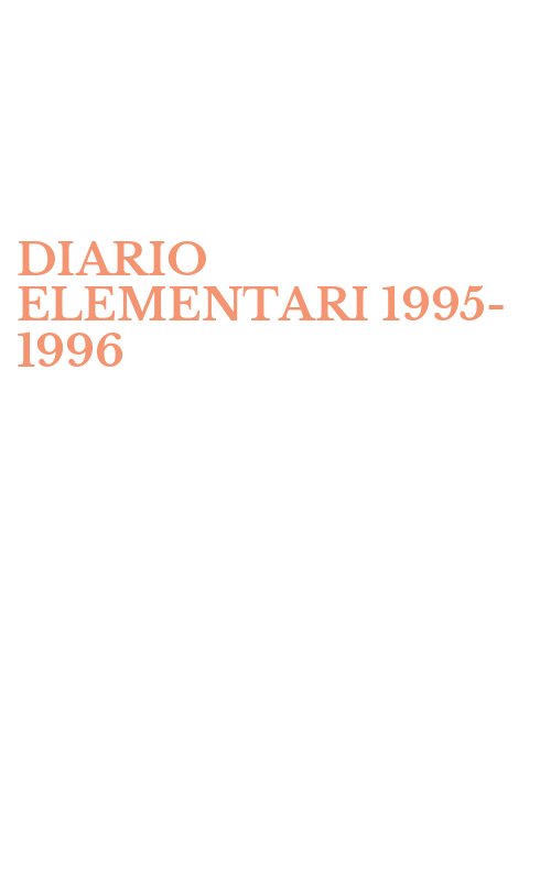 DIARIO ELEMENTARI 1995-1996