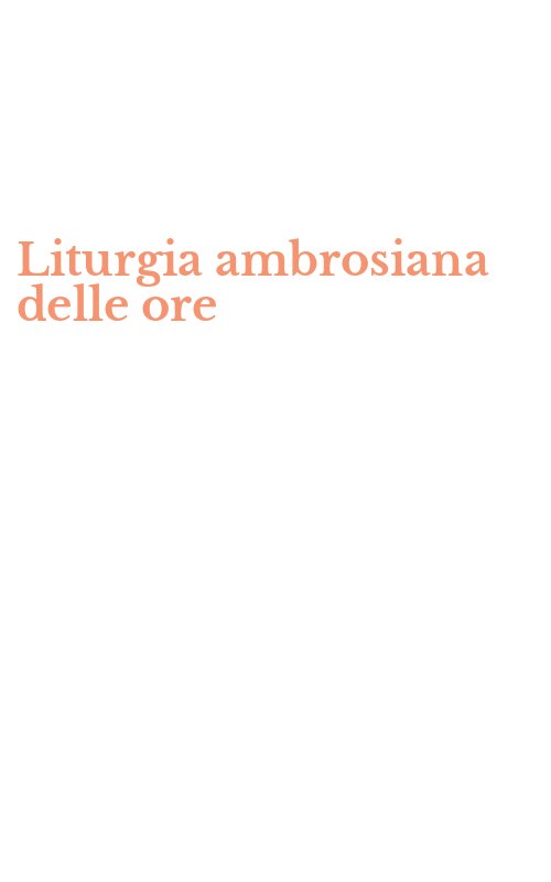 Liturgia ambrosiana delle ore
