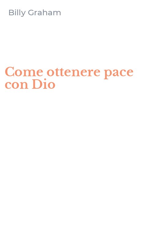 Come ottenere pace con Dio