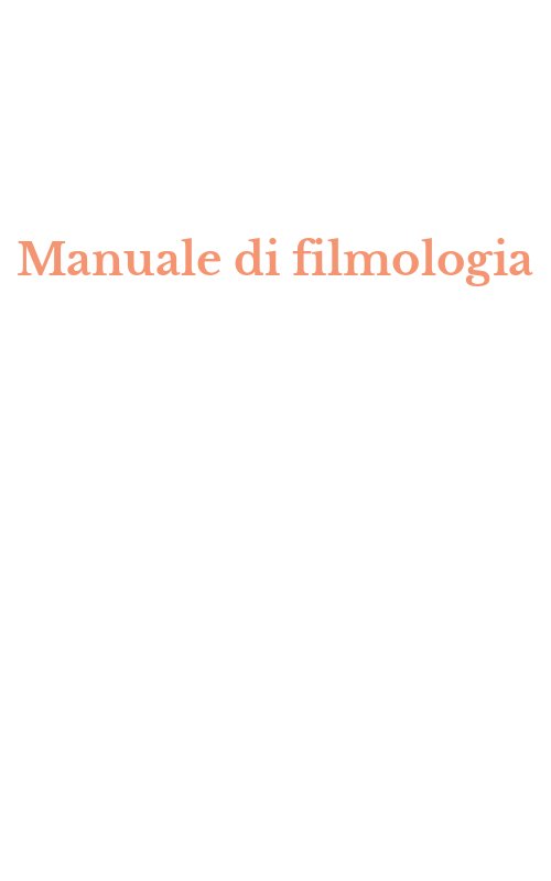 Manuale di filmologia