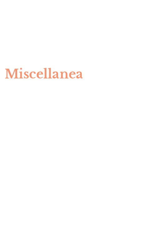 Miscellanea