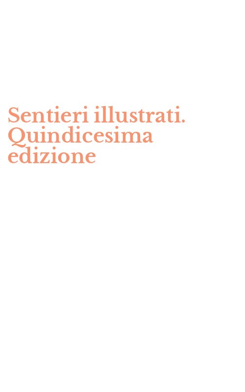 Sentieri illustrati. Quindicesima edizione
