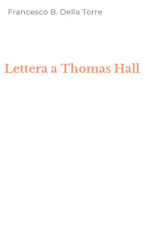 Lettera a Thomas Hall