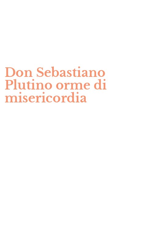 Don Sebastiano Plutino orme di misericordia
