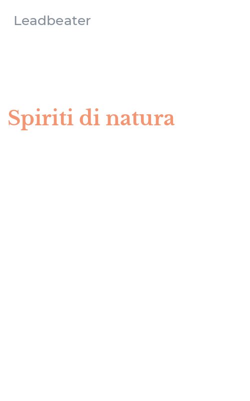 Spiriti di natura