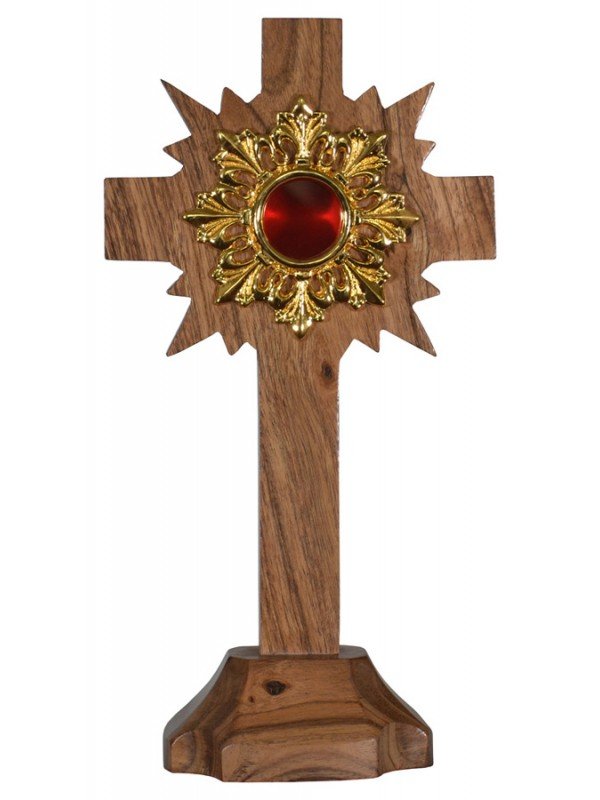 RELIQUIARIO IN LEGNO CON RAGGIERA