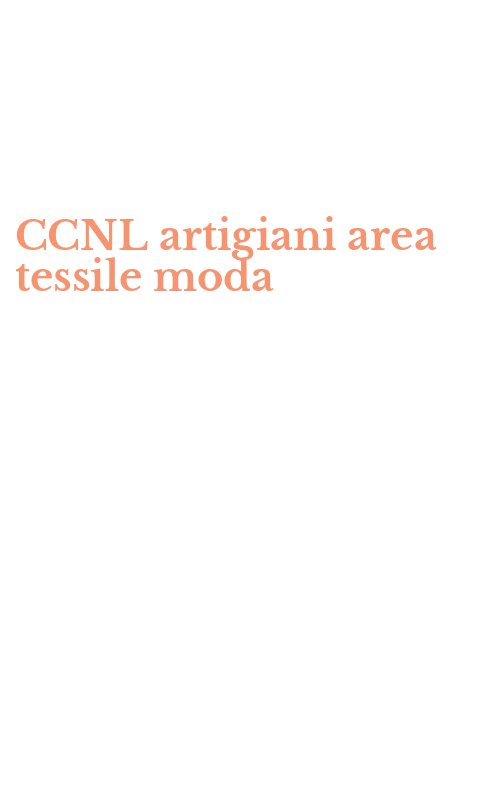 CCNL artigiani area tessile moda