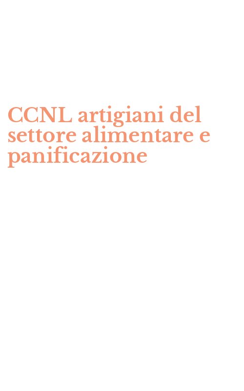 CCNL artigiani del settore alimentare e panificazione