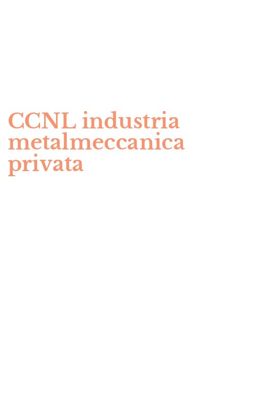 CCNL industria metalmeccanica privata