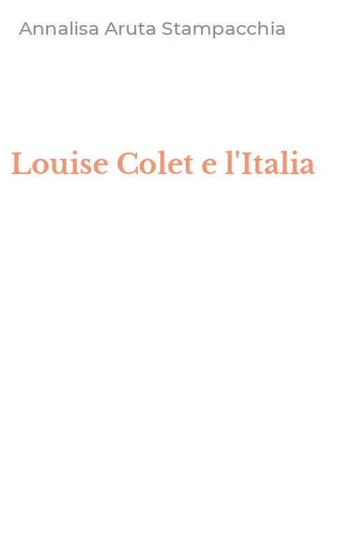 Louise Colet e l'Italia