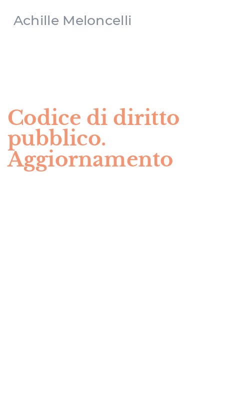 Codice di diritto pubblico. Aggiornamento