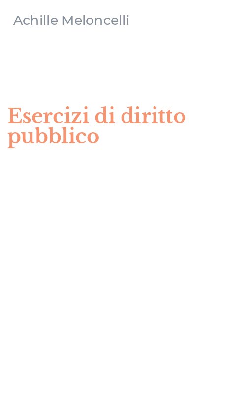Esercizi di diritto pubblico