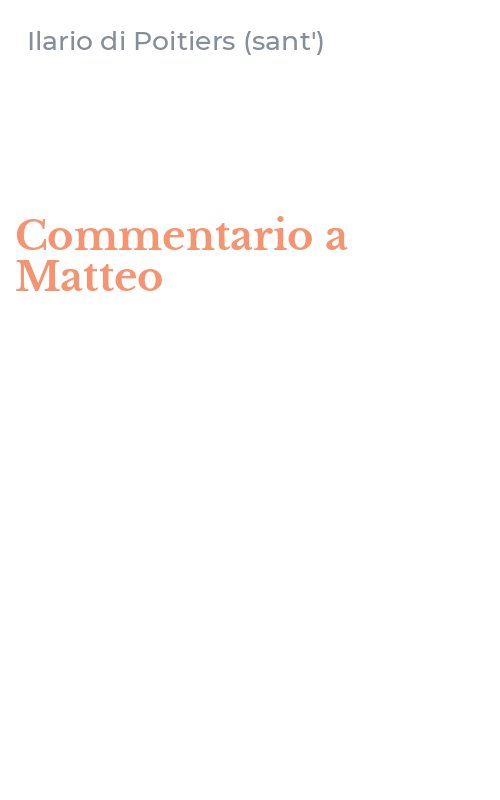 Commentario a Matteo