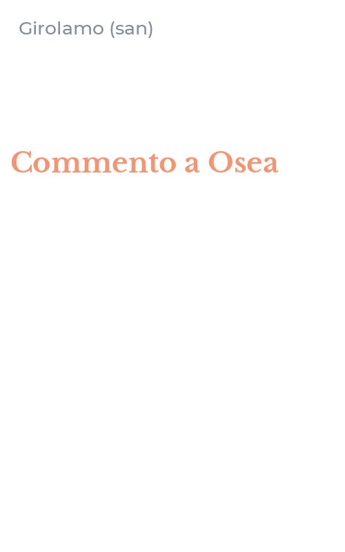Commento a Osea