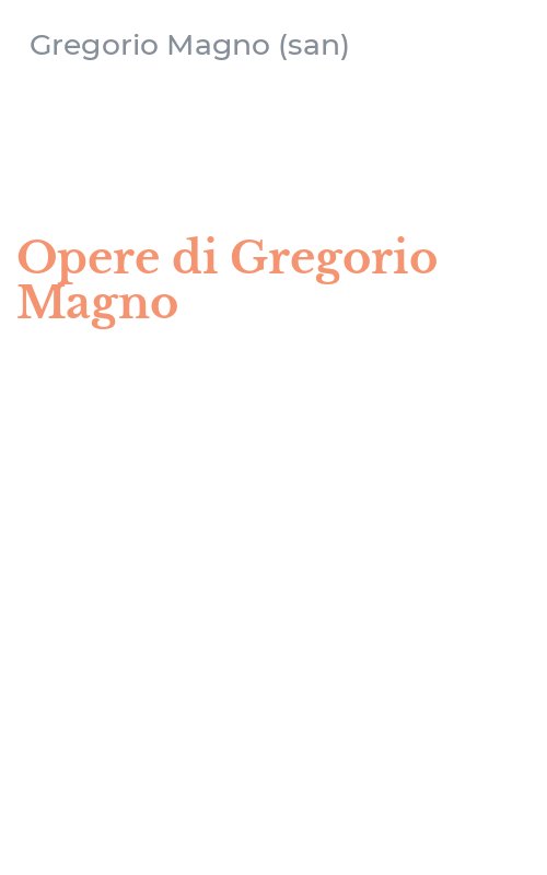 Opere di Gregorio Magno