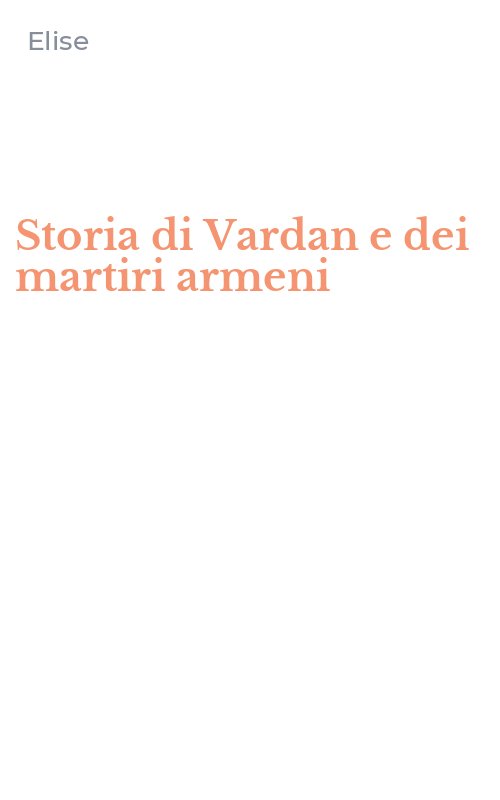 Storia di Vardan e dei martiri armeni