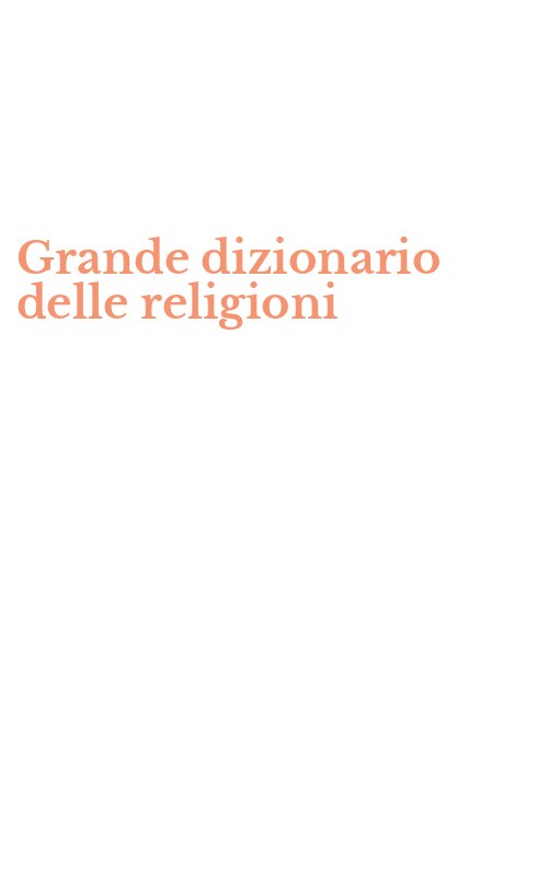 Grande dizionario delle religioni