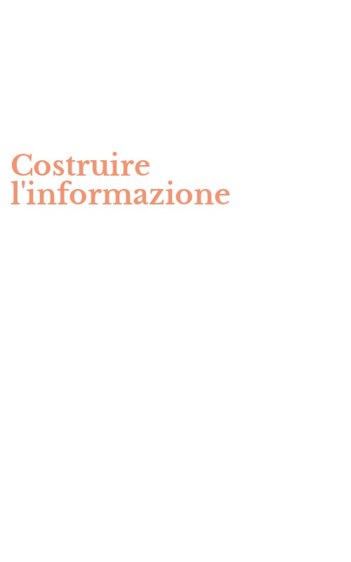 Costruire l'informazione