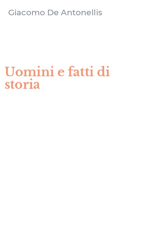 Uomini e fatti di storia