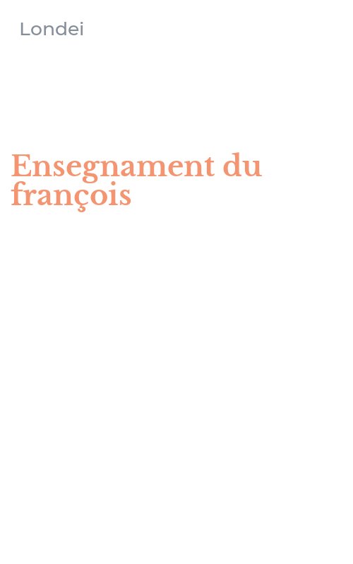 Ensegnament du françois