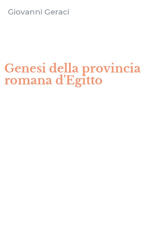 Genesi della provincia romana d'Egitto