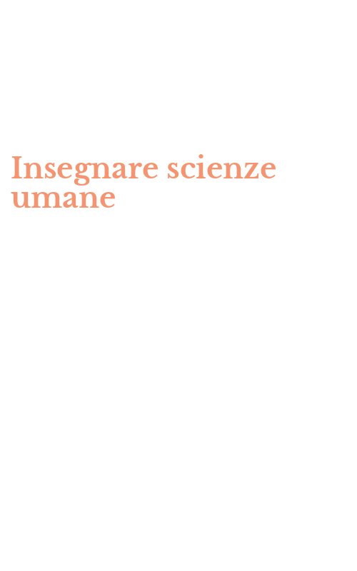 Insegnare scienze umane